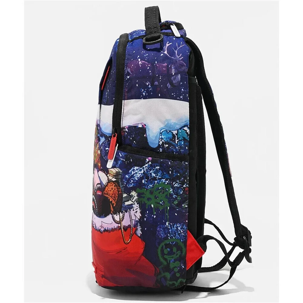 Sprayground Santa Sketchy Paint Backpack Unisex Multicolor Graphic Print SPR193